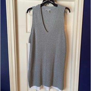 State color block gray and white summer sleeveless tunic sweater. Like new.